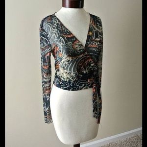 Jean Paul Gaultier x Target sheer wrap shirt